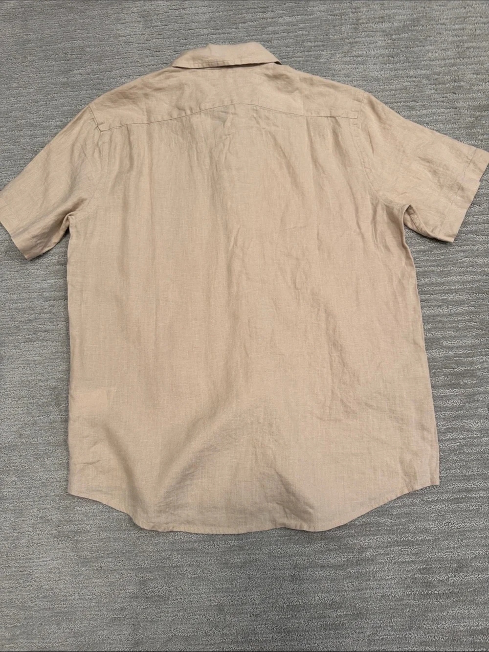 Quince NWT 100% European Linen Relaxed Short Sleeve Shirt Medium in Driftwood - Picture 10 of 10